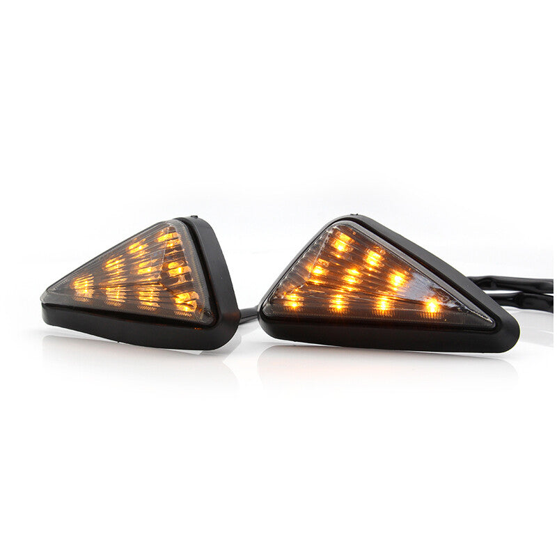 2-Pack Universal Motorcycle and Bicycle LED Flashing Turn Signal Indicator DRL Taillights n