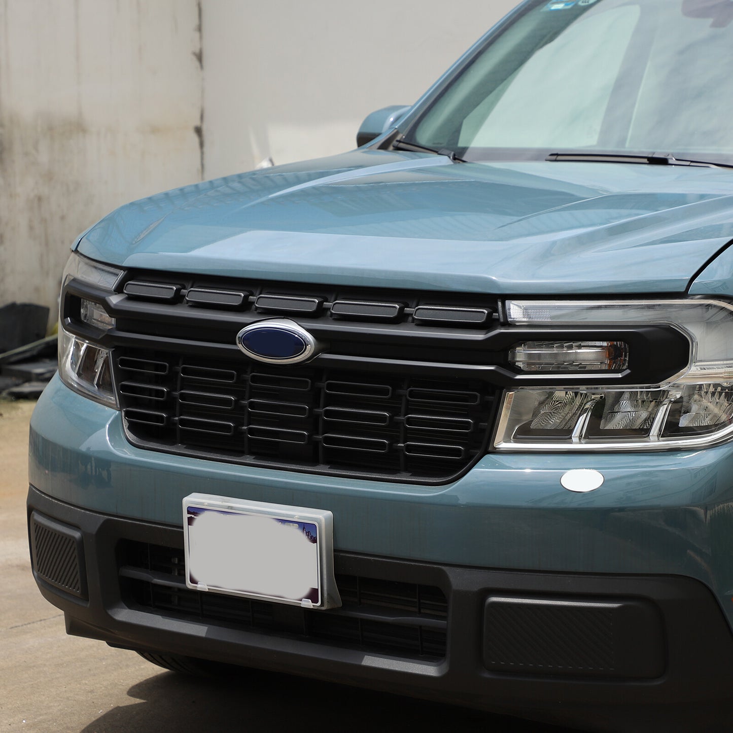 Matt Black Front Bumper Protective Grille Cover Trim  for ford  Maverick 2022 - 2023