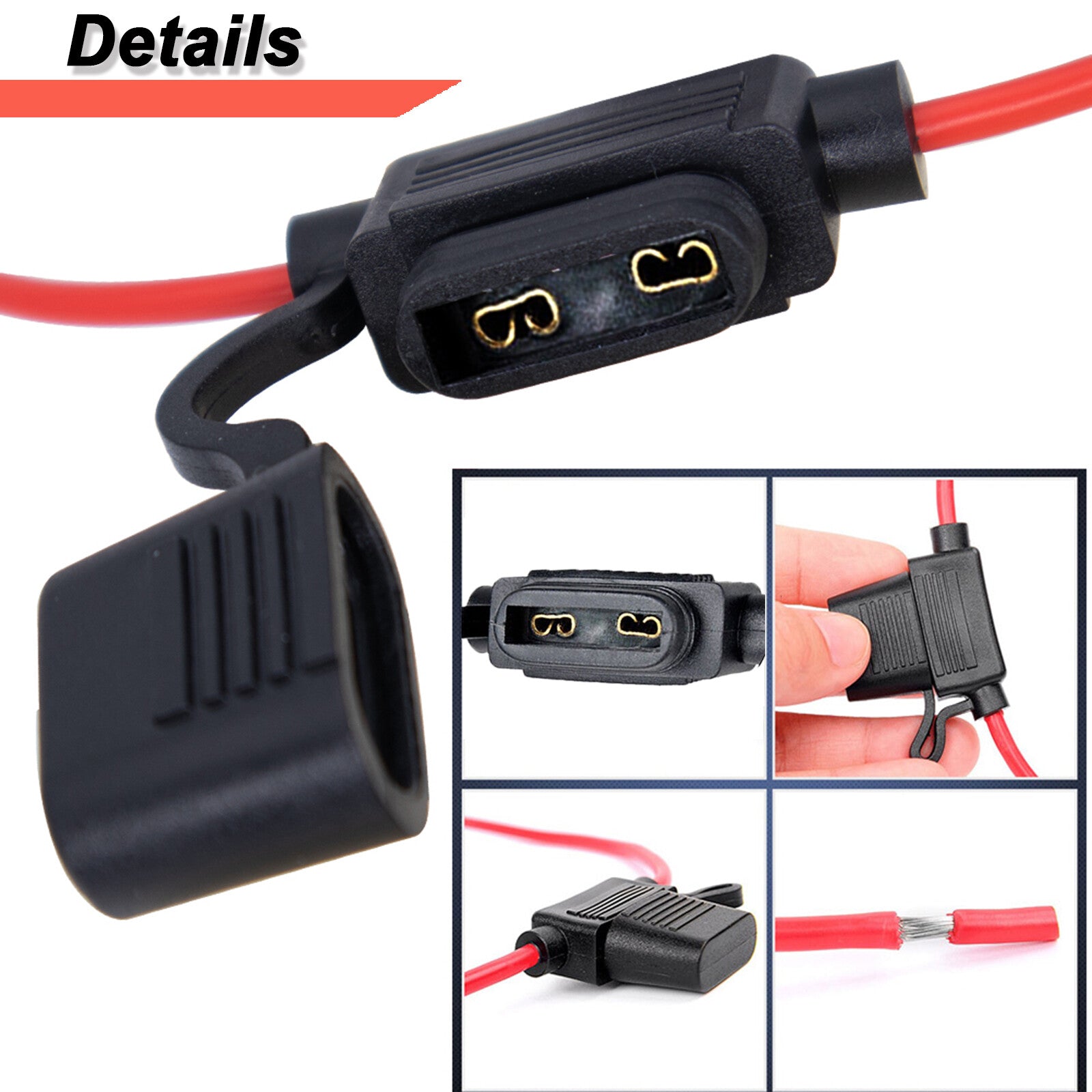 5pcs car fuse holder 12V 12AWG 30A for mini car fuses waterproof car Q
