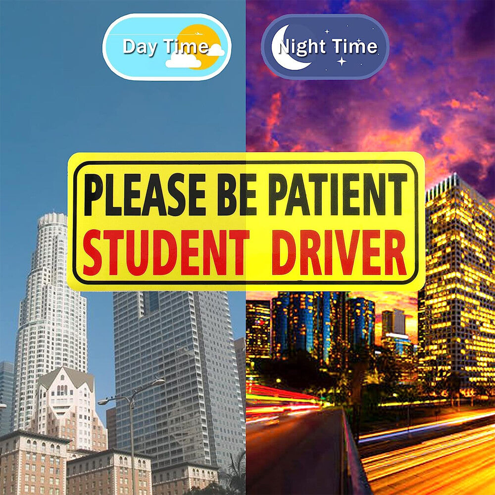 3Pcs Student Driver Magnet Car Signs Please Be Patient Car Bumper Sticker Decal Q
