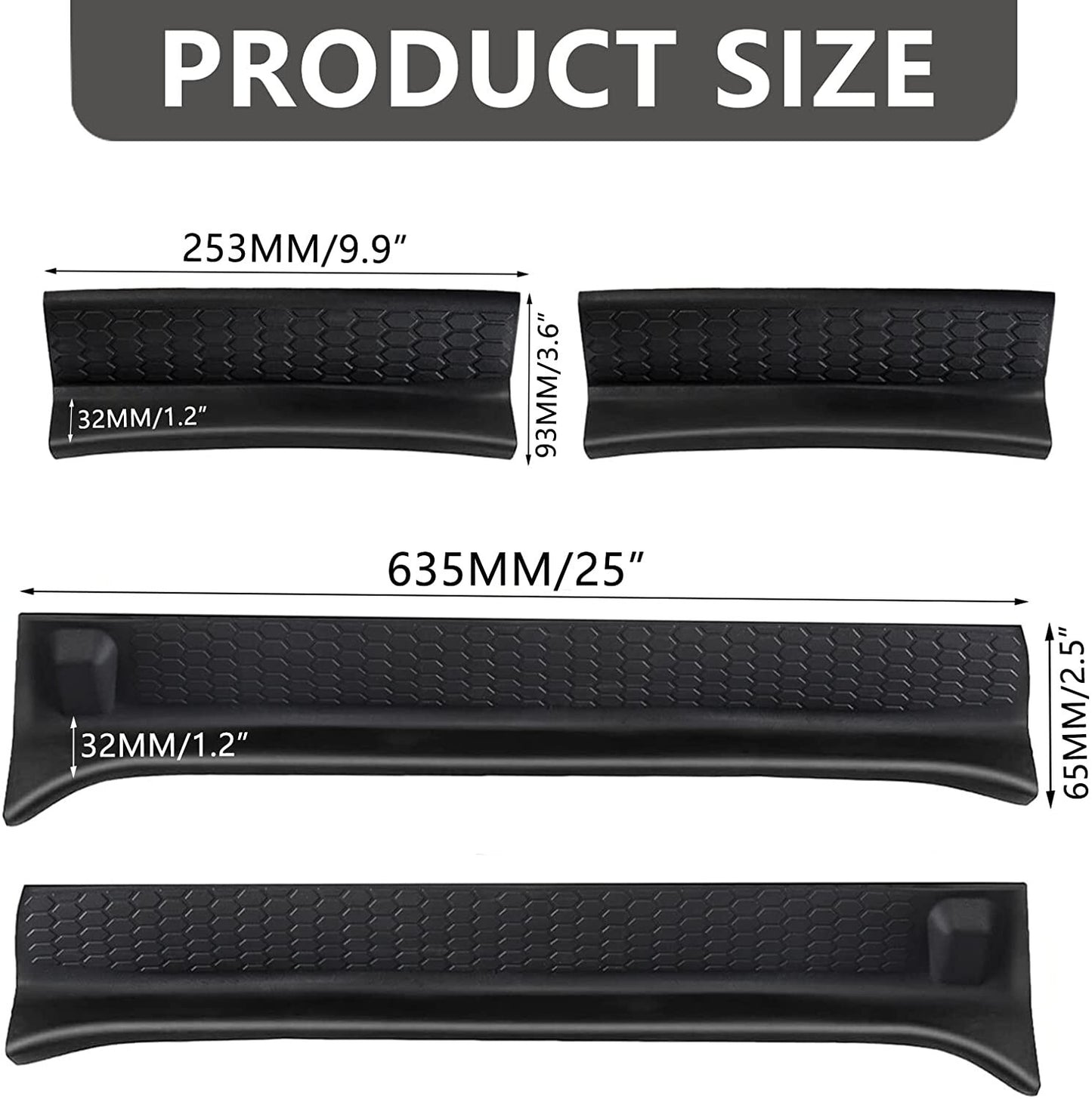 Rubber Door Entry Guards for Jeep for Wrangler JL JT 2018 2019 2020 2021 2022 2023