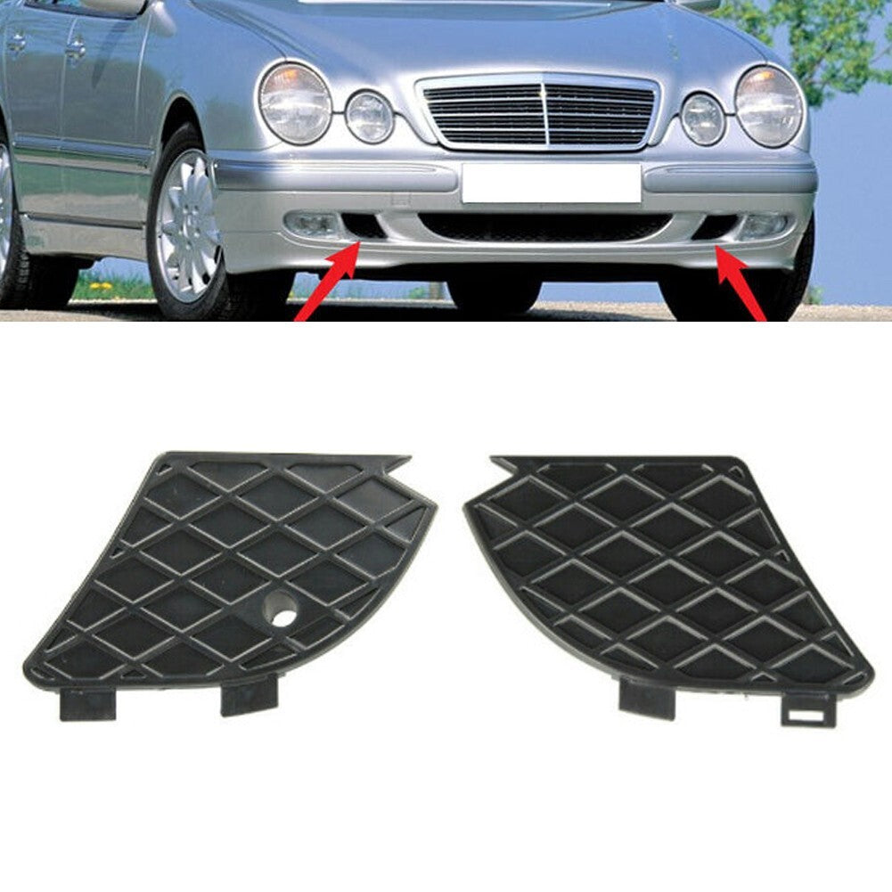 Pair for MERCEDES E-Class W210 1999-2003 Front Bumper Fog Light Grill Covers v