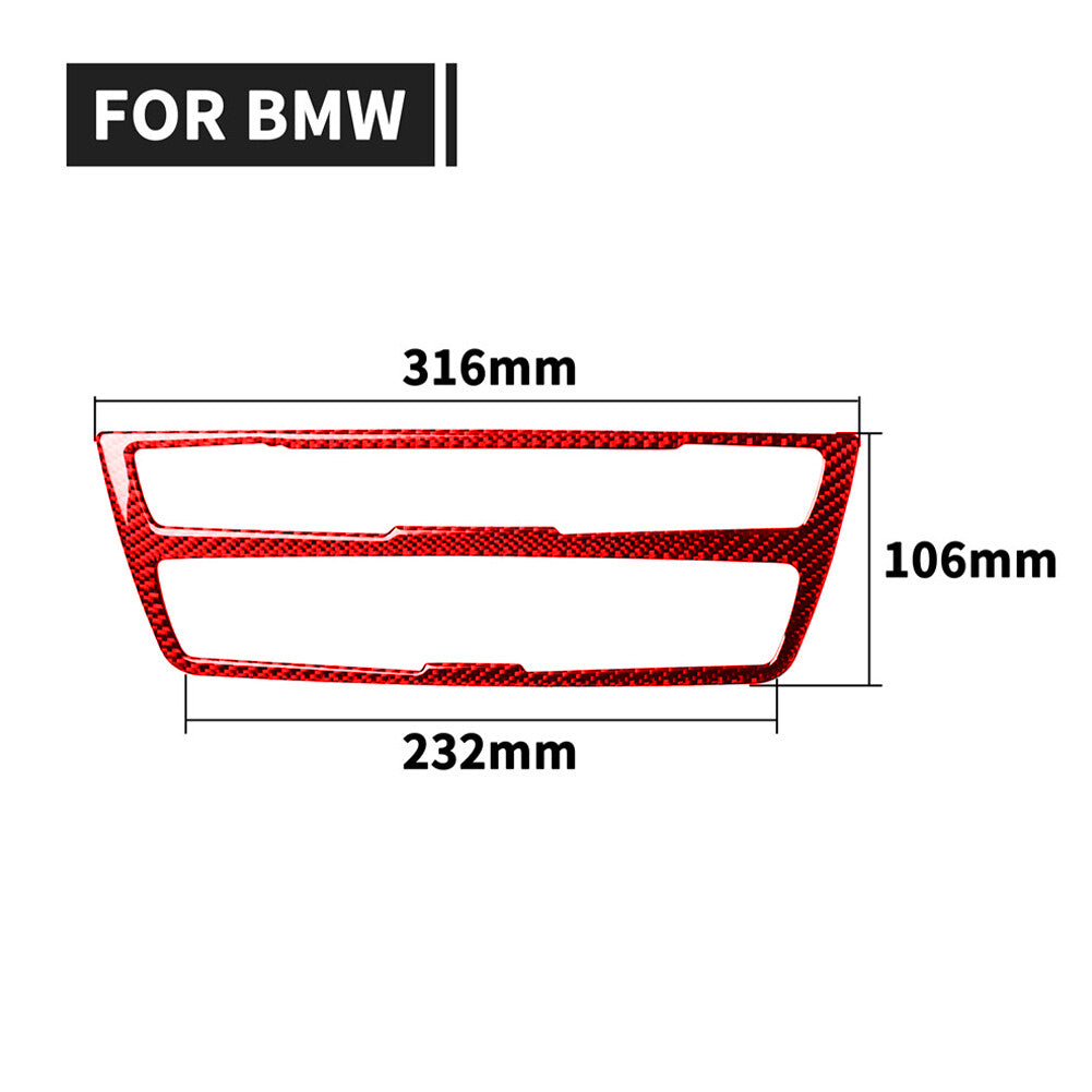 Red Carbon Fiber Navigation Console Cover Trim for Tiguan 2013-2017 C v