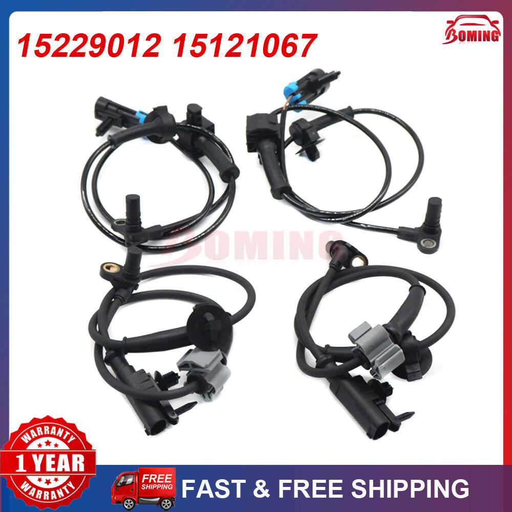 for Cadillac for Chevy Suburban Tahoe for GMC for Yukon ABS Wheel Speed Sensors Front & Rear