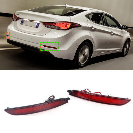 Pair LED Rear Bumper Brake Lamp Reflect light for Hyundai for Elantra 2012 2013-2014