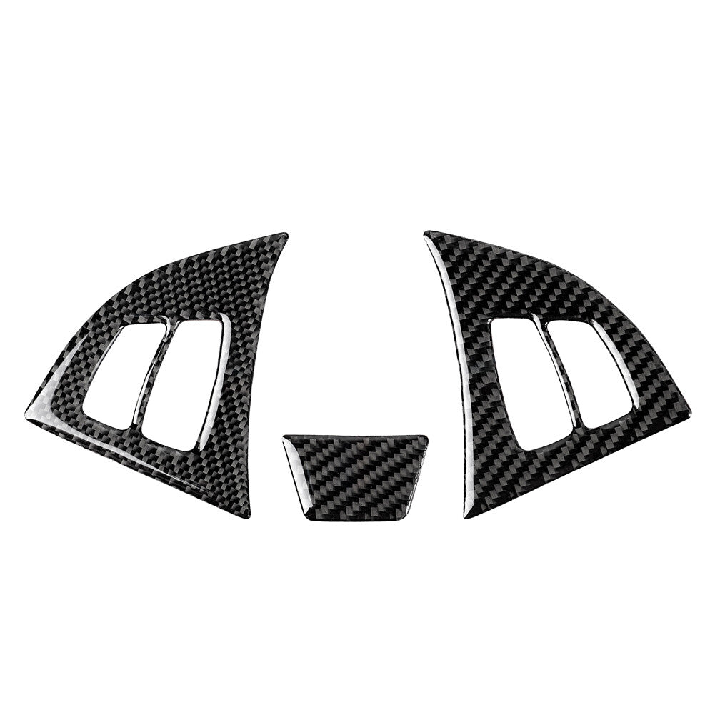 Carbon Fiber Steering Wheel Button Cover Trim for BMW X5 X6 E70 E71 2008-2014