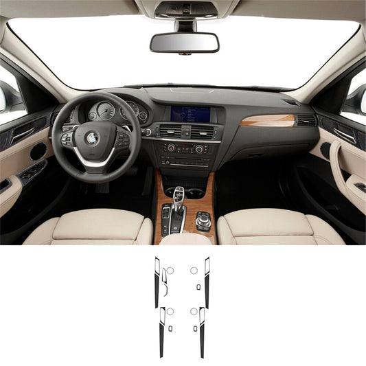 17Pcs Carbon Fiber Set Of Door Cover Trim for BMW X3 F25 X4 F26 2011-2017 Type B