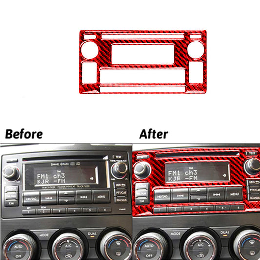 Carbon Fiber Central Radio Surround Frame Cover Trim for Dodge for RAM 1500 2013-15 v