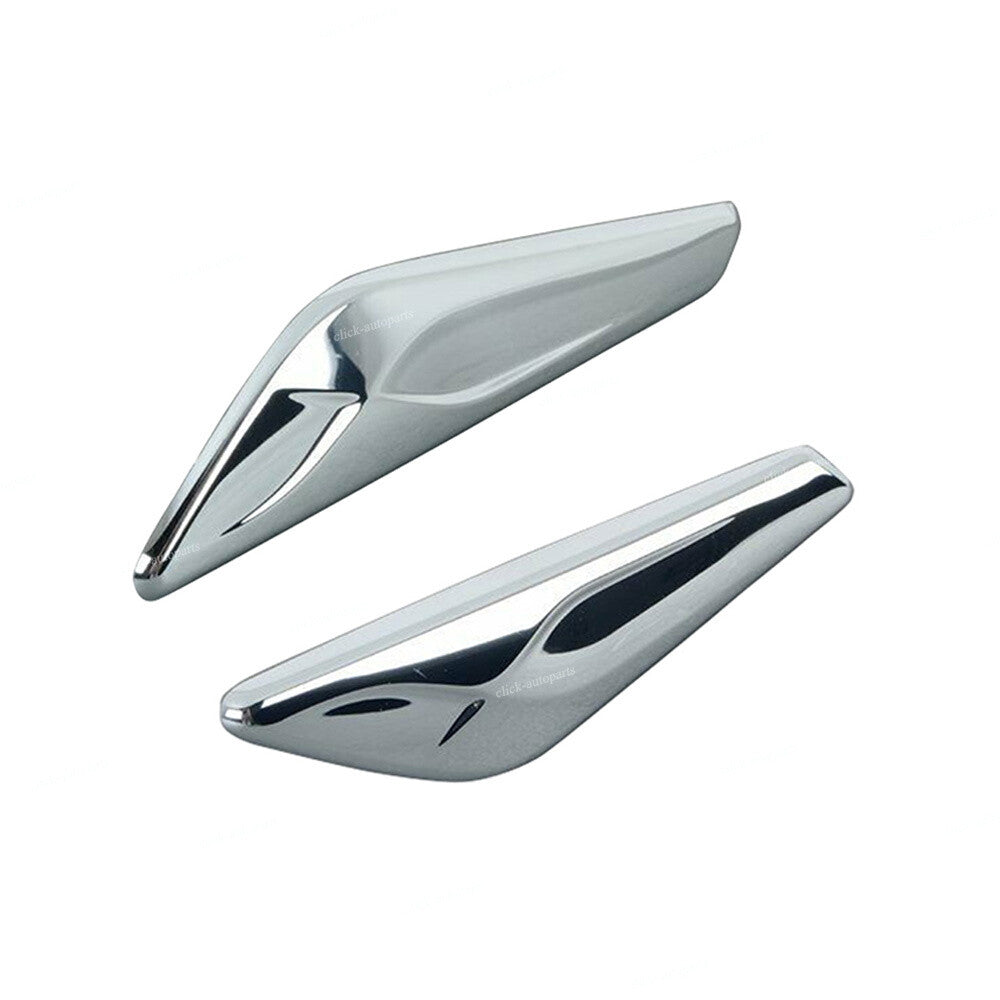 Pair Chrome Front Left  Right Side Fender Trim Finisher for BMW X3 X4 F25 F26