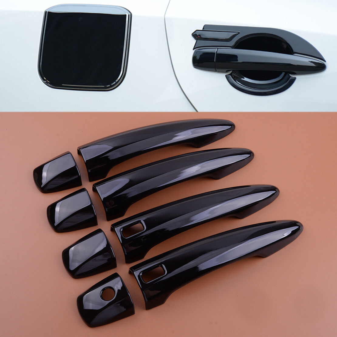 Exterior Side Door Handle Cover Trim Fit for Sylphy Sentra 2019-21 v