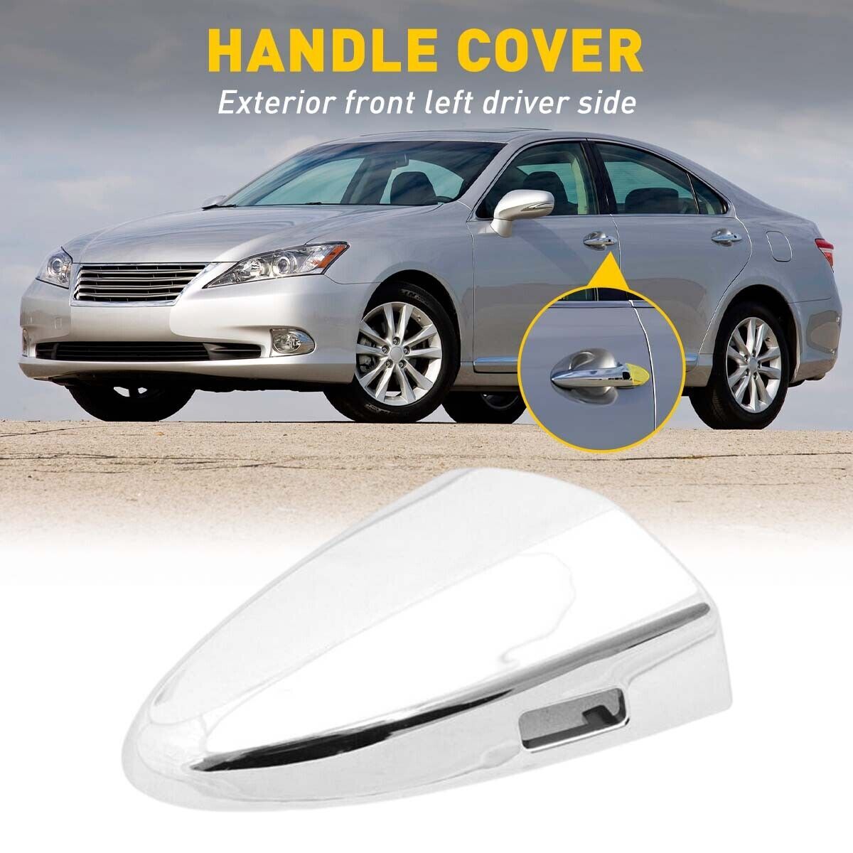 Front drive side LH chrome door handle key cover for 2007-2017 for Lexus LS460 n