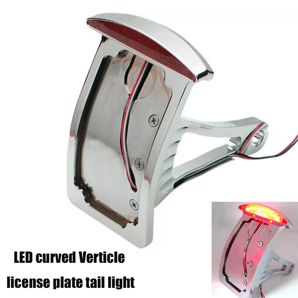 LED curved side-mounted license plate bracket with LED taillights suitable for Harley-Davidson motorcycles. n