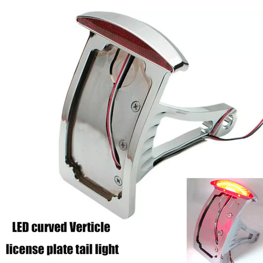 LED curved side-mounted license plate bracket with LED taillights suitable for Harley-Davidson motorcycles. n