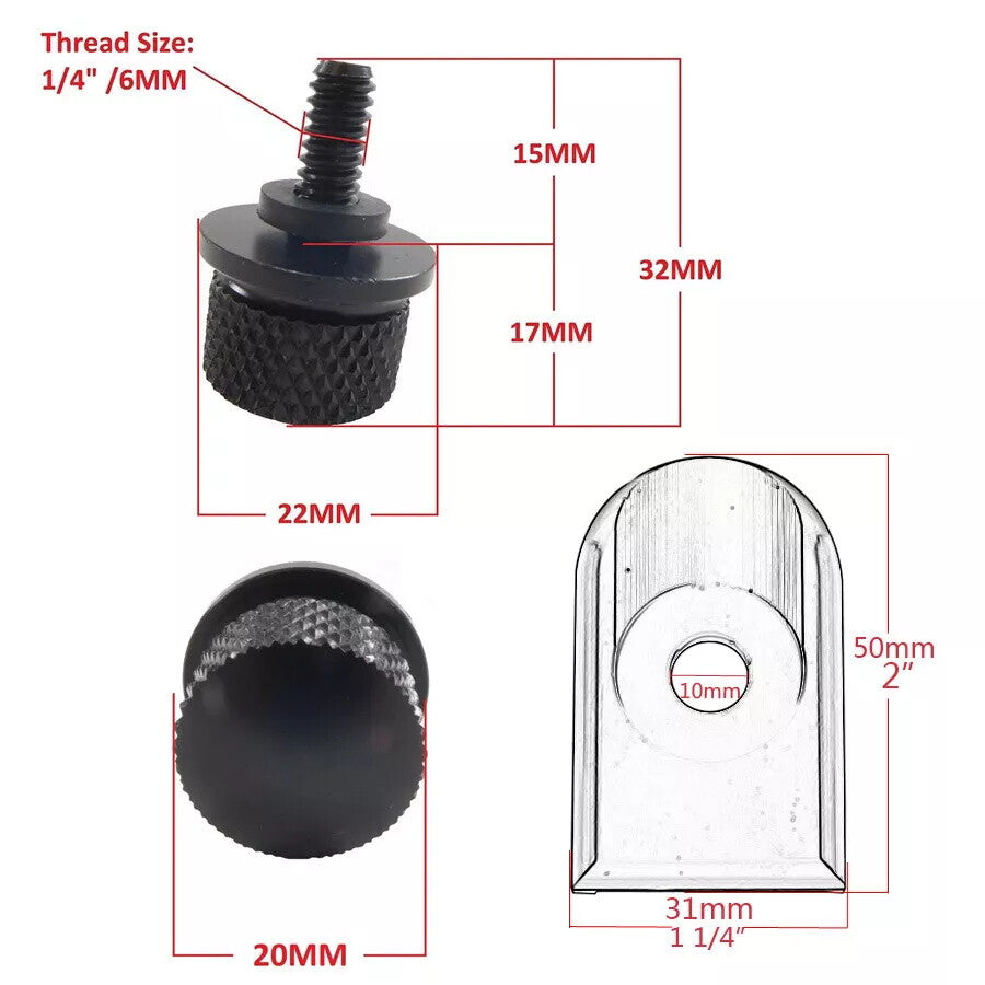 Aluminum rear fender for seat bolt clip screw mounting tool cover nut kit for Harley-Davidson - n