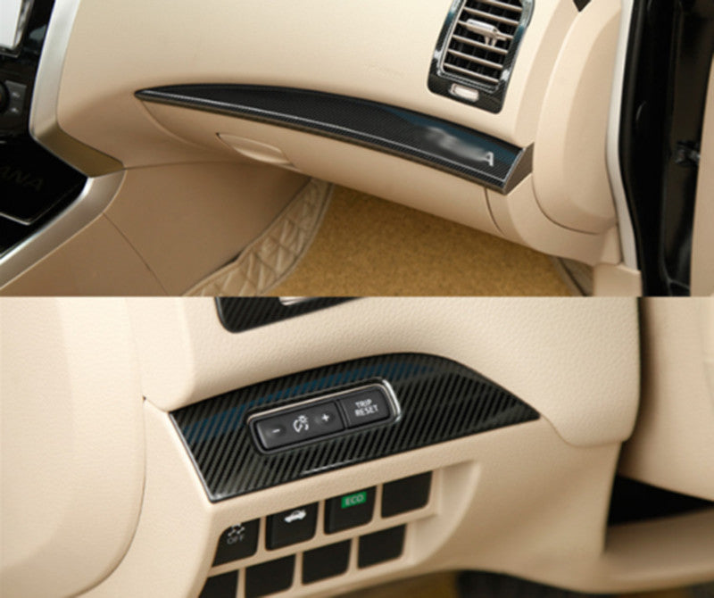 Carbon Fiber Central Console Dashboard Strips for Nissan Teana Altima 2013-2018