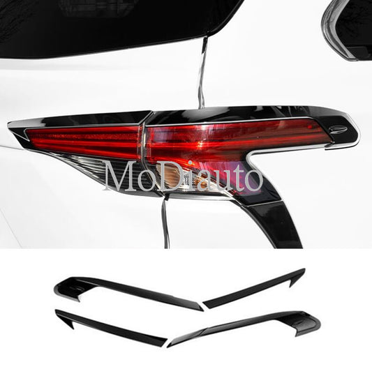 4pcs For 2021-2023 Toyot@a for Sienna glossy black ABS Rear tail light eyebrow cover n