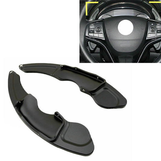 Pair Black Steering Wheel Shift Paddle Shifter Extension Trim Fit for Lexus RC NX IS