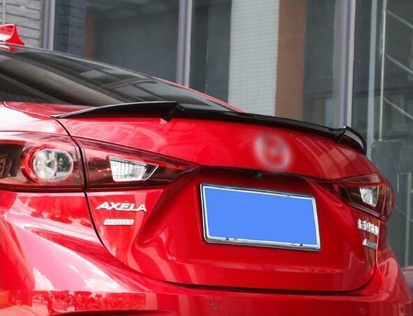 Gloss black Rear Trunk Spoiler Boot Lip Wing for Mazda 3 Axela Sedan 2014-2018