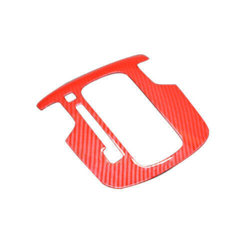 Middle Console Gear Shift Panel Cover Trim for Kia K3 2017-2018 Red Carbon Fiber