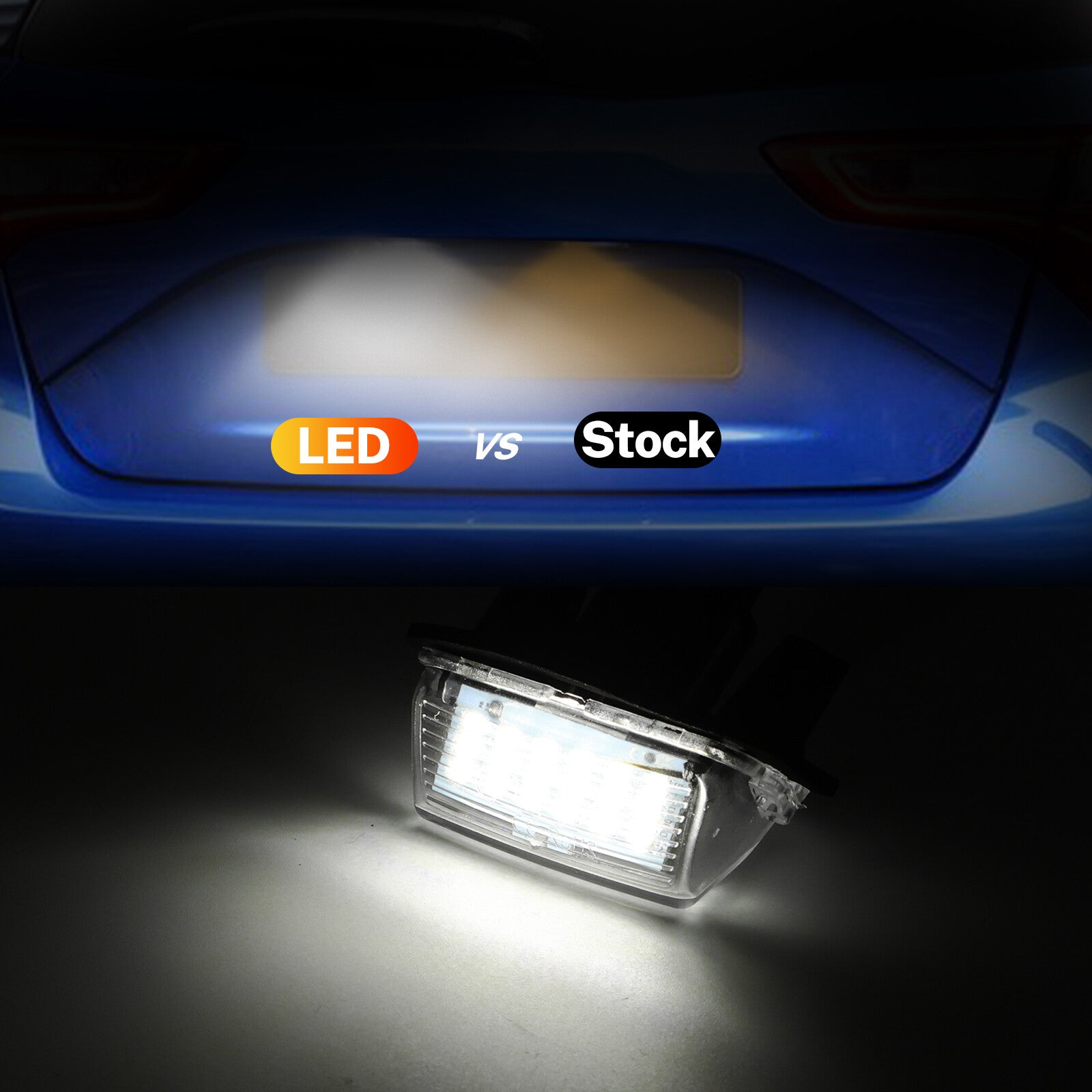 2 LED License Number Plate Light for Toyota for Camry 2012 2013 2014 2015 2016 2018