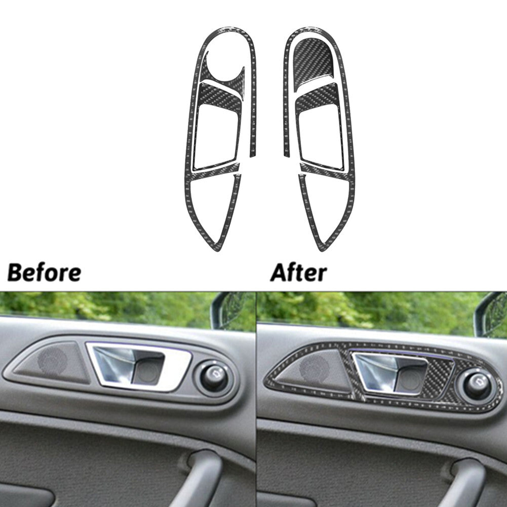 Carbon Fiber Center Console Decorative Strip Cover Trim for Mustang 2005-09 v