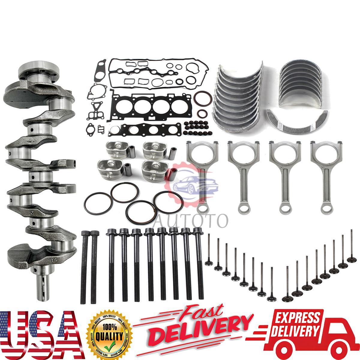 G4KD Engine Overhaul Rebuild Kit w/ Crankshaft Pistons For 2.0L for Hyundai for Kia US