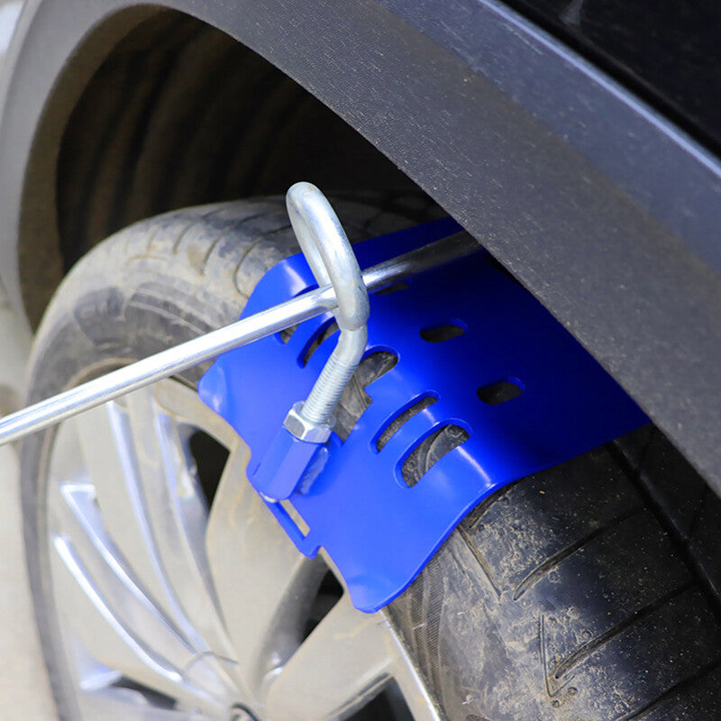 Tire support tool, repair dents, sheet metal without spray paint, installation v
