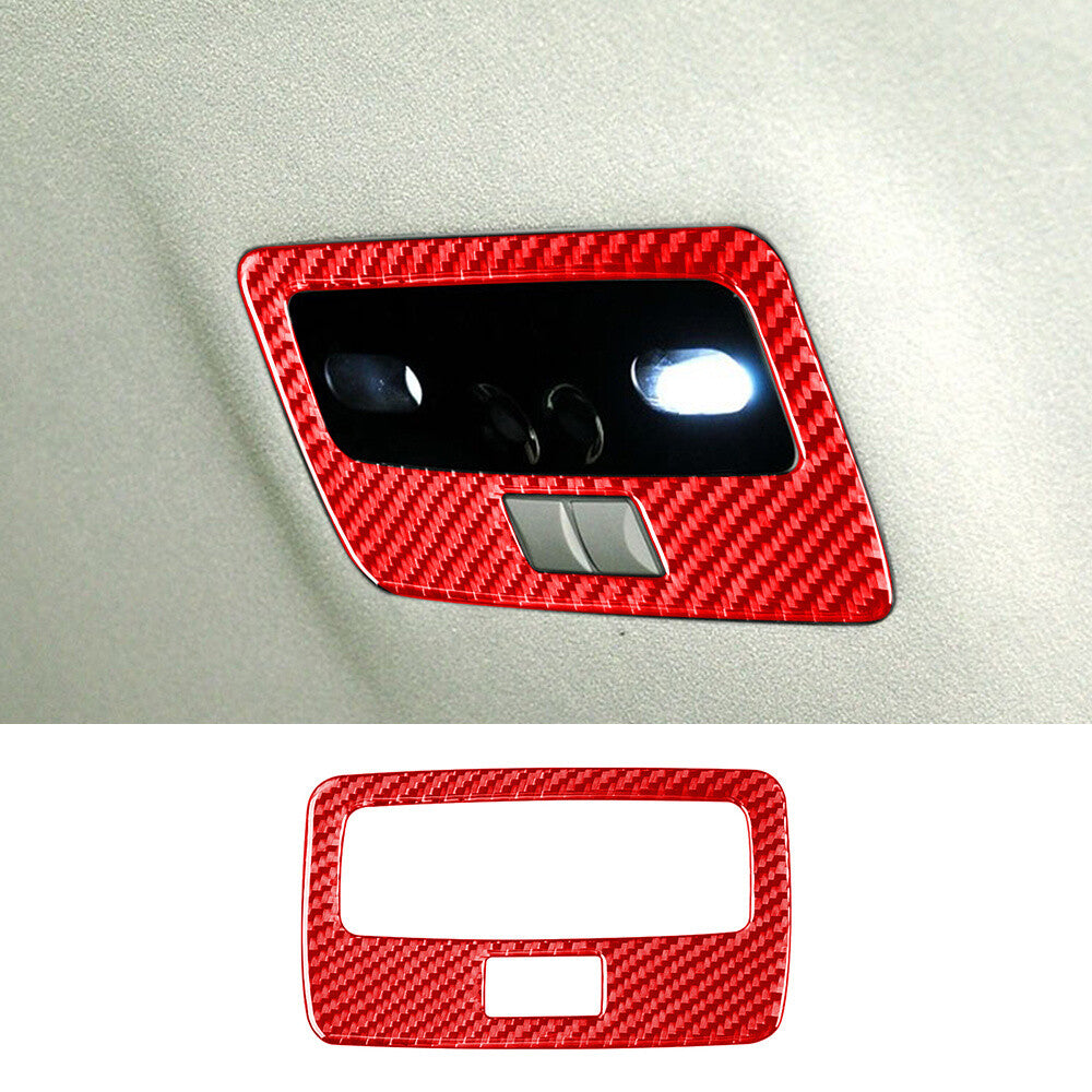 Red Carbon Fiber Rear Reading Light Lamp Panel Trim Cover For Luxus GS 2006-2011