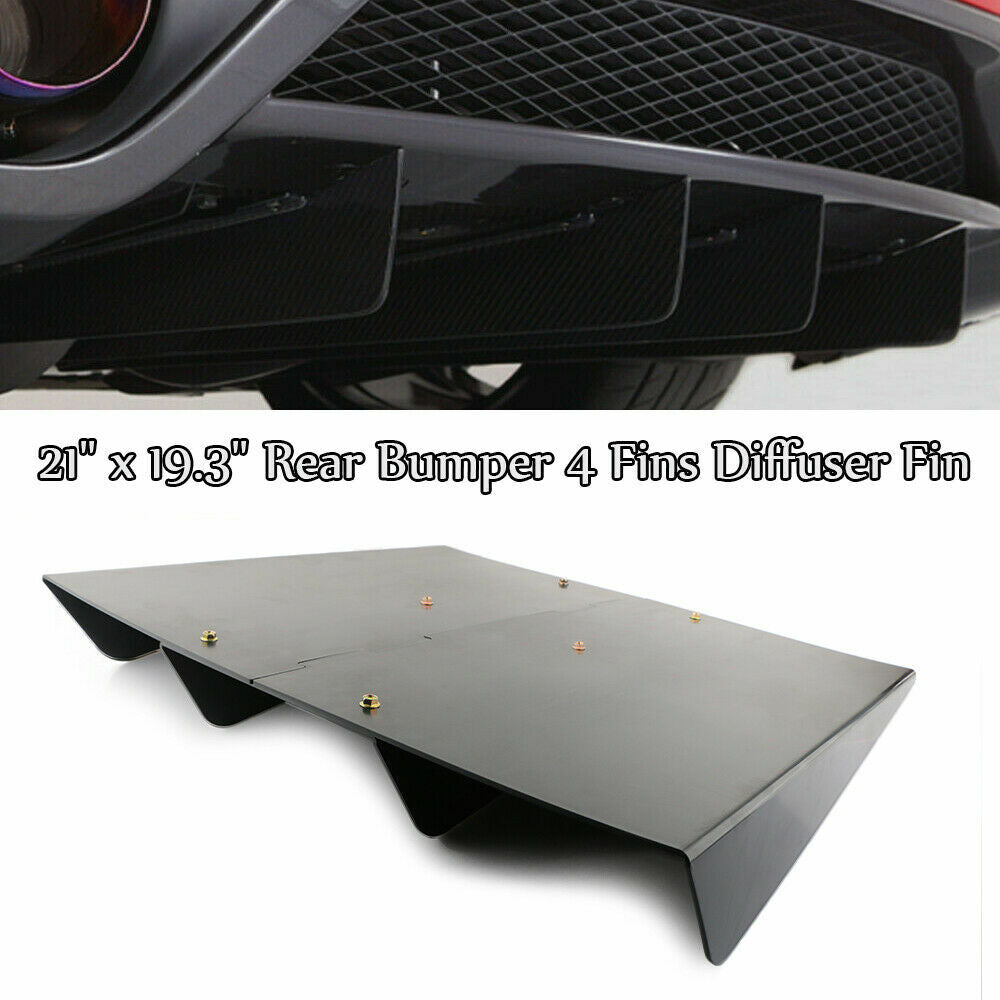 Universal 4-Shark Fin Separator Rear Bumper Diffuser Fin for Honda for Acura TSX
