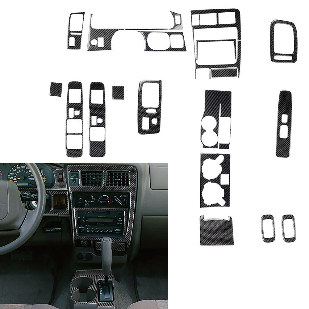 Carbon Fiber Full Interior Cover Trim Set Kit for Toyota Tacoma 2001-2004 01 02