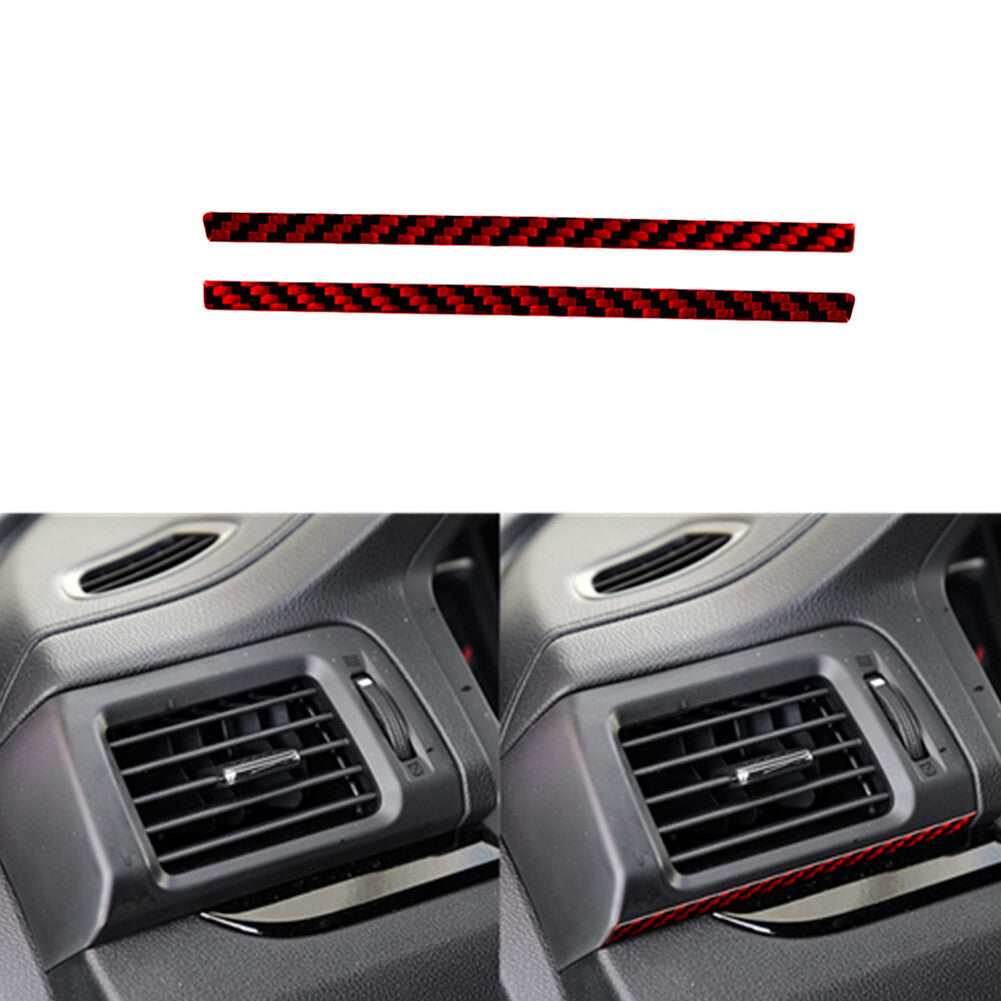 2Pcs Carbon Fiber Ineterior Speedometer Cover Trim For Fiesta 2011-2015 v