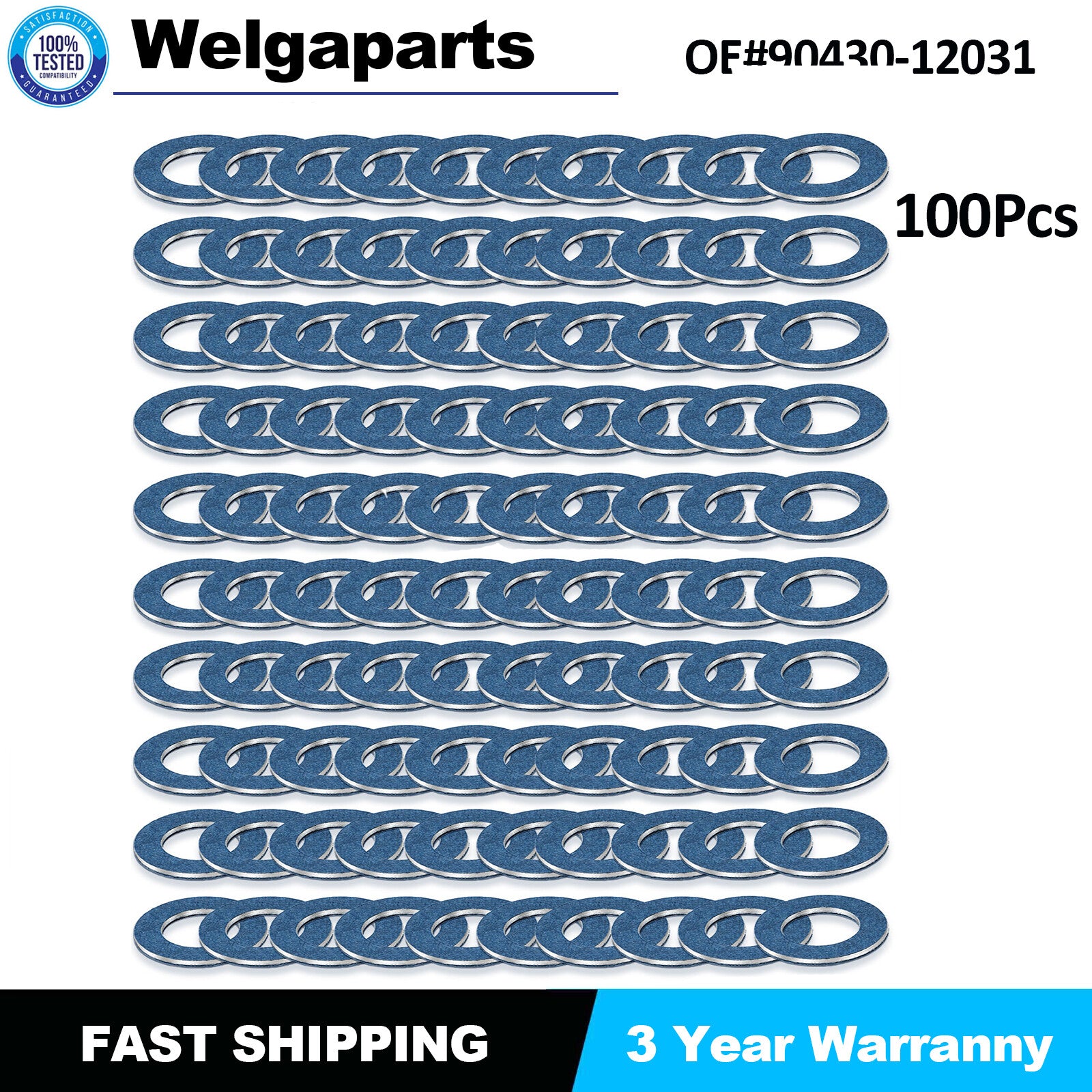 100x12mm Oil Drain Plug Washer Gasket 90430-12031 for Toyota for Avalon for Lexus for Scion