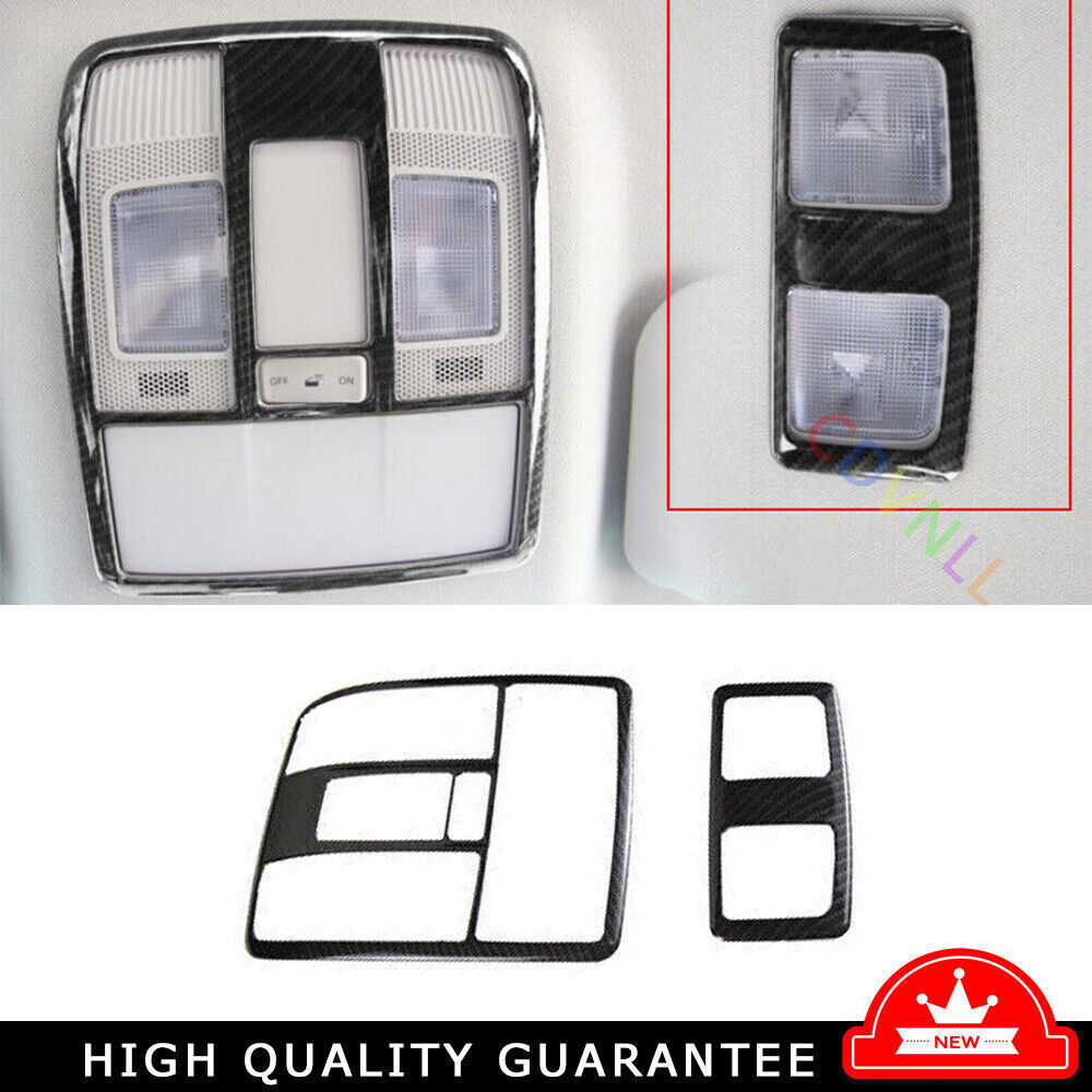 for Mazda 3 Axela 2017-2018 Carbon Fiber Style Inner Reading Light Cover Trim 2P