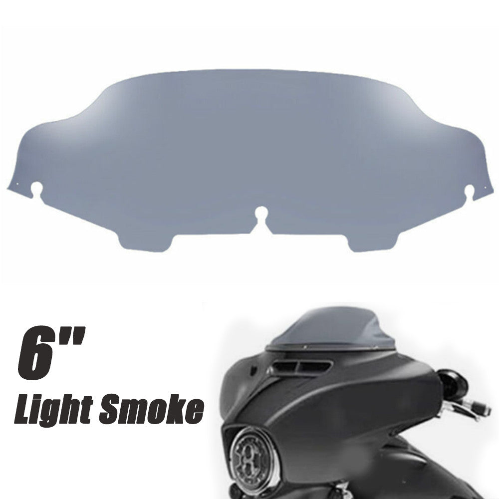 6-inch windshield suitable for Harley Touring Street Glide 1996-2013 light smoke. n