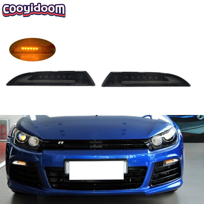 1 Pair LED DRL Daytime Running Position Light for VW Scirocco 2008-2013 Smoked