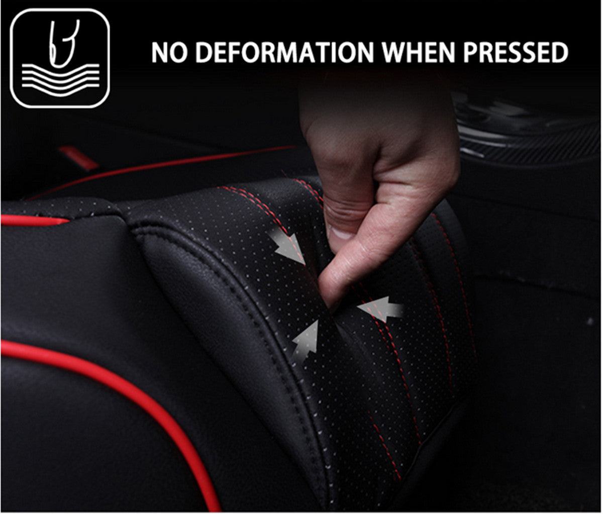 Car Front for Seat Cover Full Surround PU Leather Breathable Pad Mat Chair Cushion