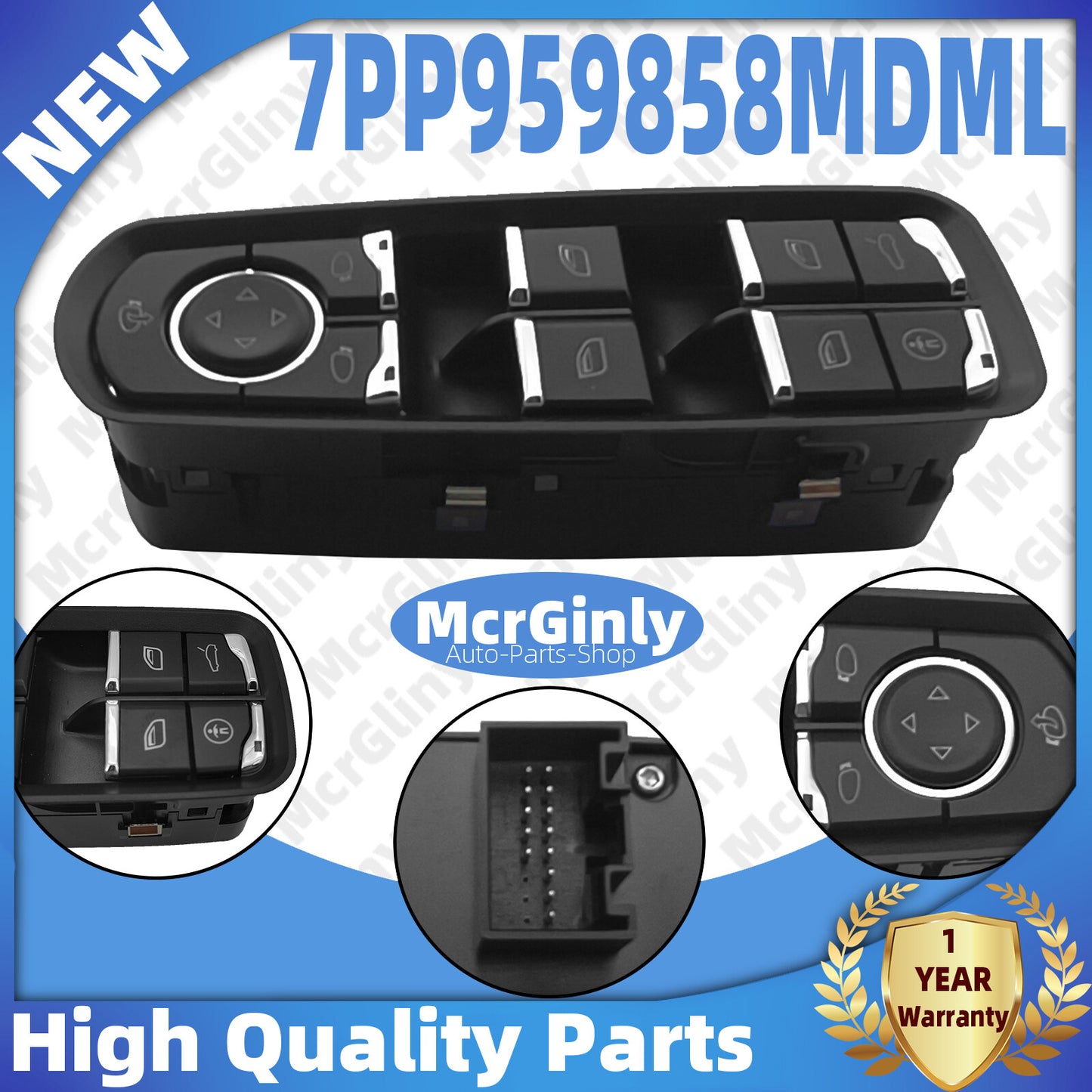 Left Master Power Window Switch 13-pin 7PP959858MDML for Cayenne for Panamera n