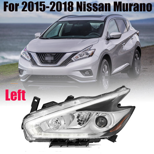 For 2015-2018 Murano Left Driver LED DRL Halogen Projector Headlight n