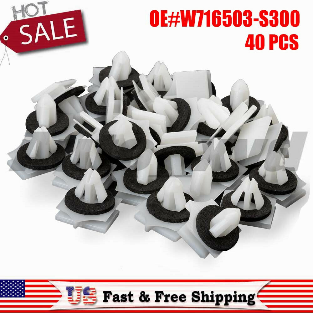 40-piece pack of external rocker panel molding retainers with seals  for ford  Fusion 2013 OM