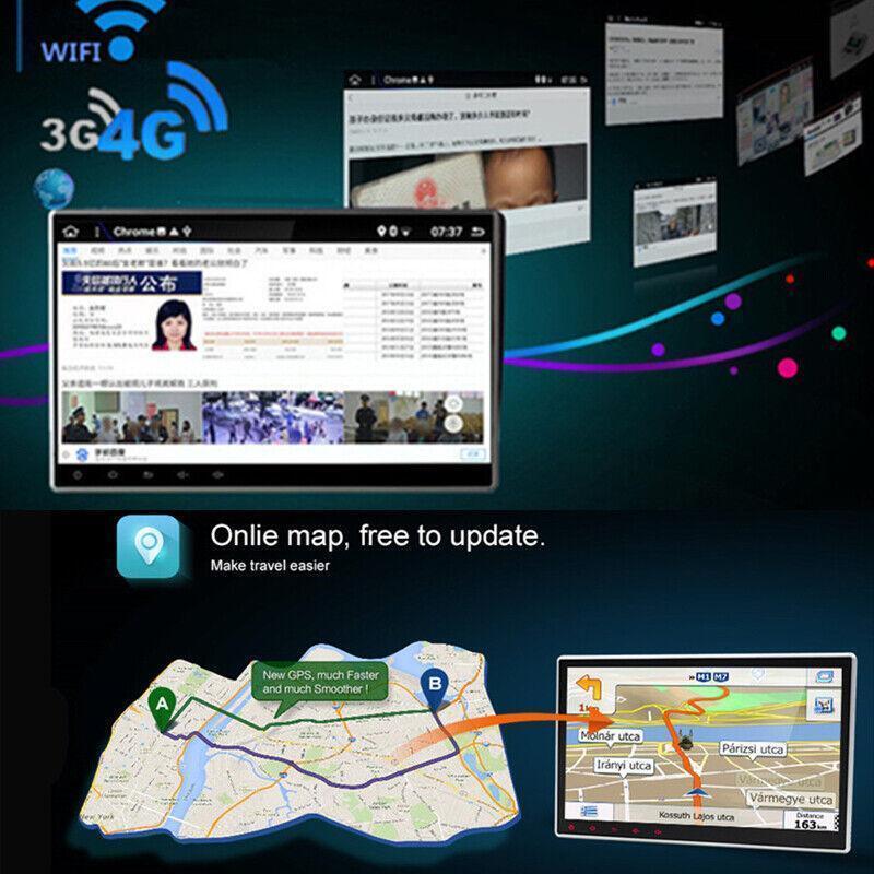 9 HD Android 8.0 2 Din GPS Stereo Radio Player Wifi 3G/4G Car Truck Navigation