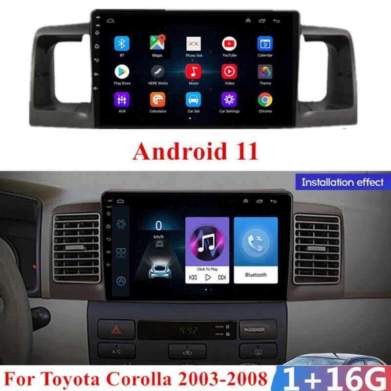 For 03-08 for Toyota for Corolla Stereo Navi Player GPS 9 Android 11 Car Radio FM WiFi