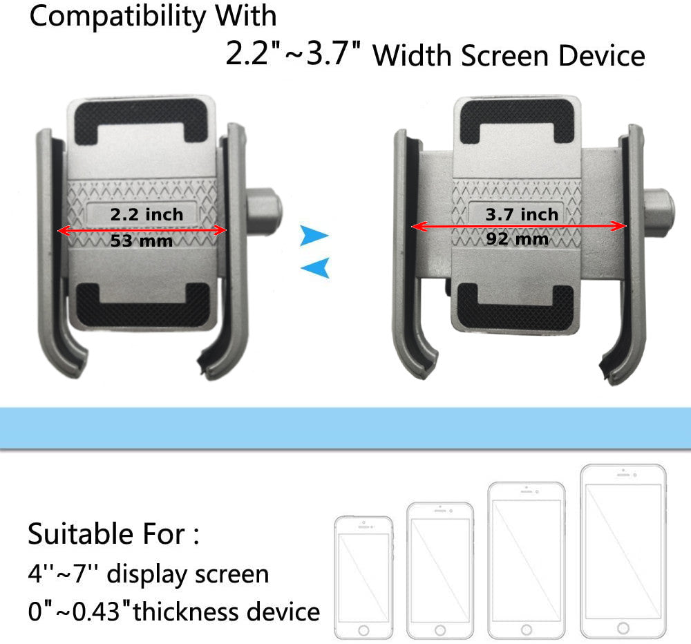 Motorcycle Cell Phone Holder Mount w/ USB for Charger for Harley-Davidson Touring Q