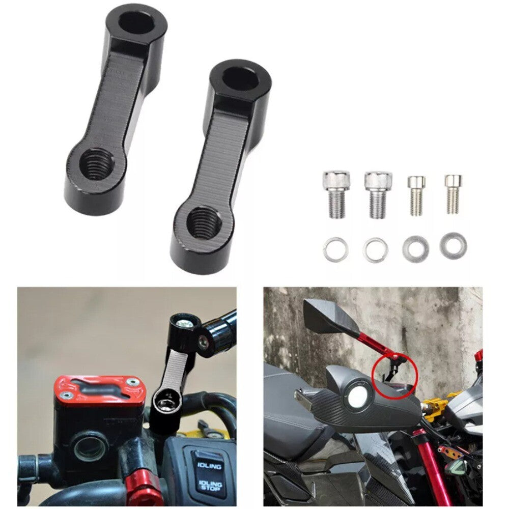 2pcs/set Motorcycle Mirror Riser Extenders Extension Adapter CNC Aluminum Alloy n