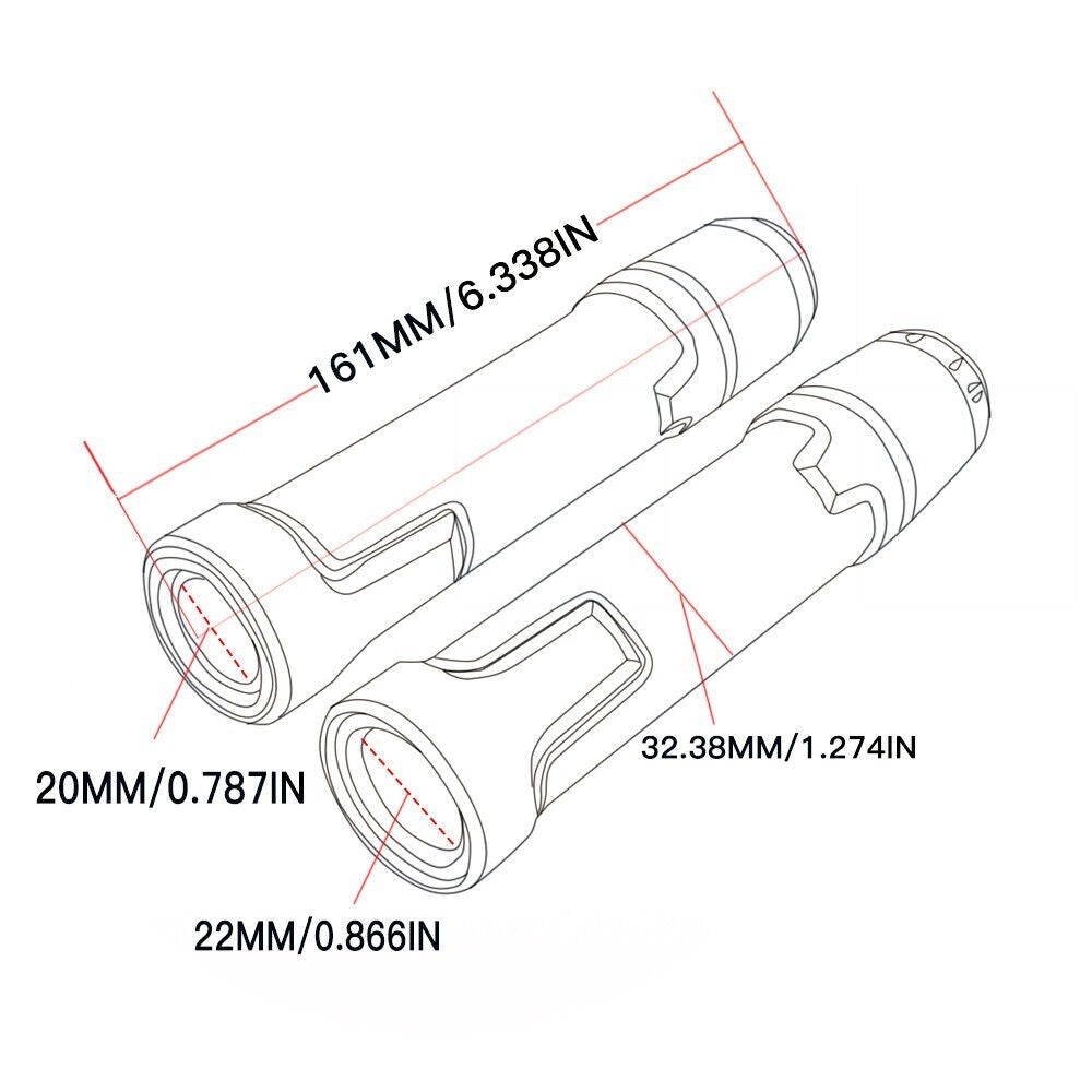 7/8 Handle Bar Hand Grips Fit For ZX6R 7R 9R ZX 10R ER6F ER6N Z900 ZX14R Z800