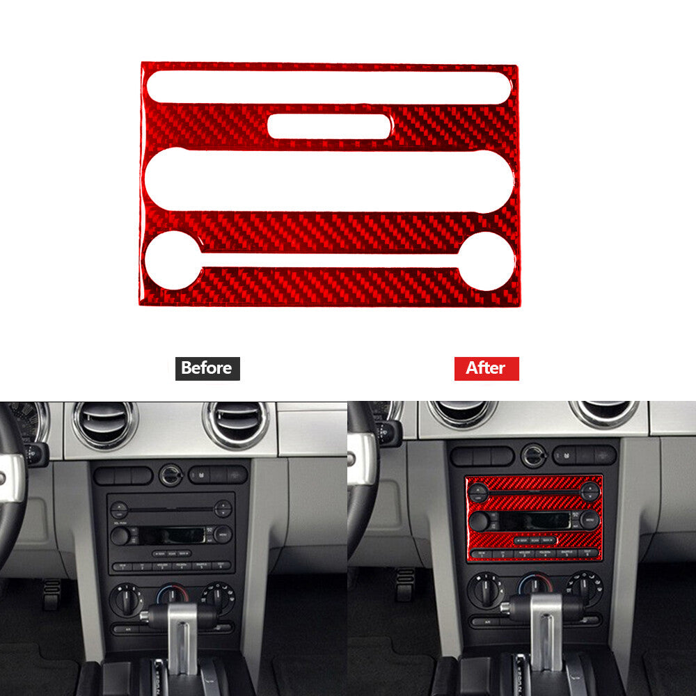 2Pcs Red Carbon Fiber Front Bumper Grille Cover Trim for Mazda 3 Axela 2017-2018 v