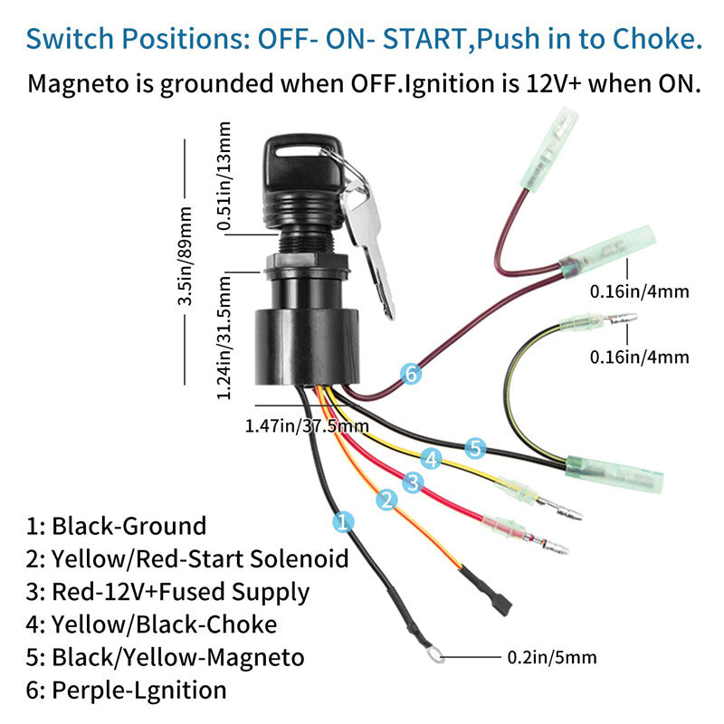 Ignition key switches 87-17009A2 and 87-17009A5 are suitable for Mercury outboard motor control boxes. n