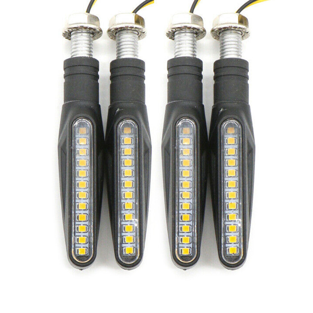 4x Motorcycle Bike LED Amber Turn Signal Blinker Light Indicators Lamp Universal