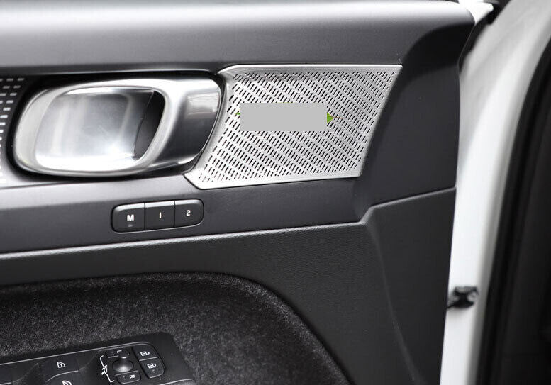 for Volvo XC40 2019-22 Silver Titanium Inner Door Speaker Tweeter Cover Trim 4x