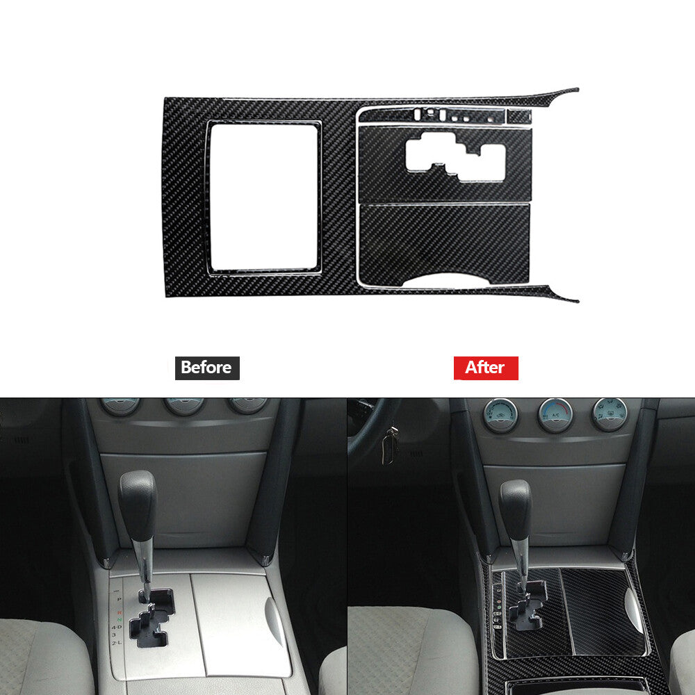 6Pcs Carbon Fiber Gear Shift Panel Cover Trim Type A for Toyota for Camry 2007-2011