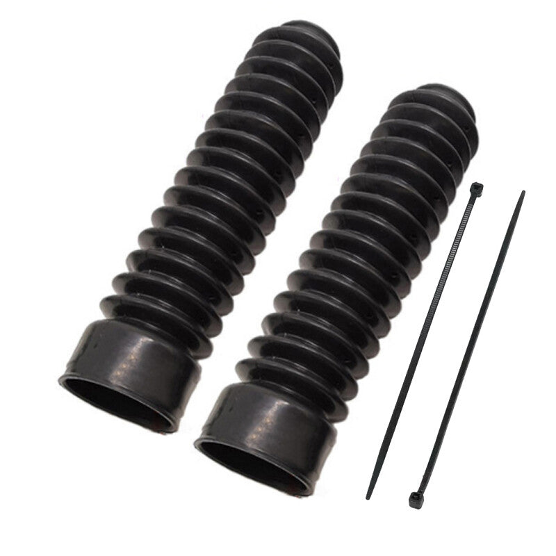 US 2PCS 35MM Motorcycle Fork Rubber Gaiter Boots Fork Absorber Dust Cover Black v
